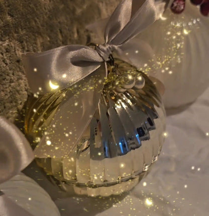 Gold Glass 3 Wick Bauble Candle - Pre-order Special